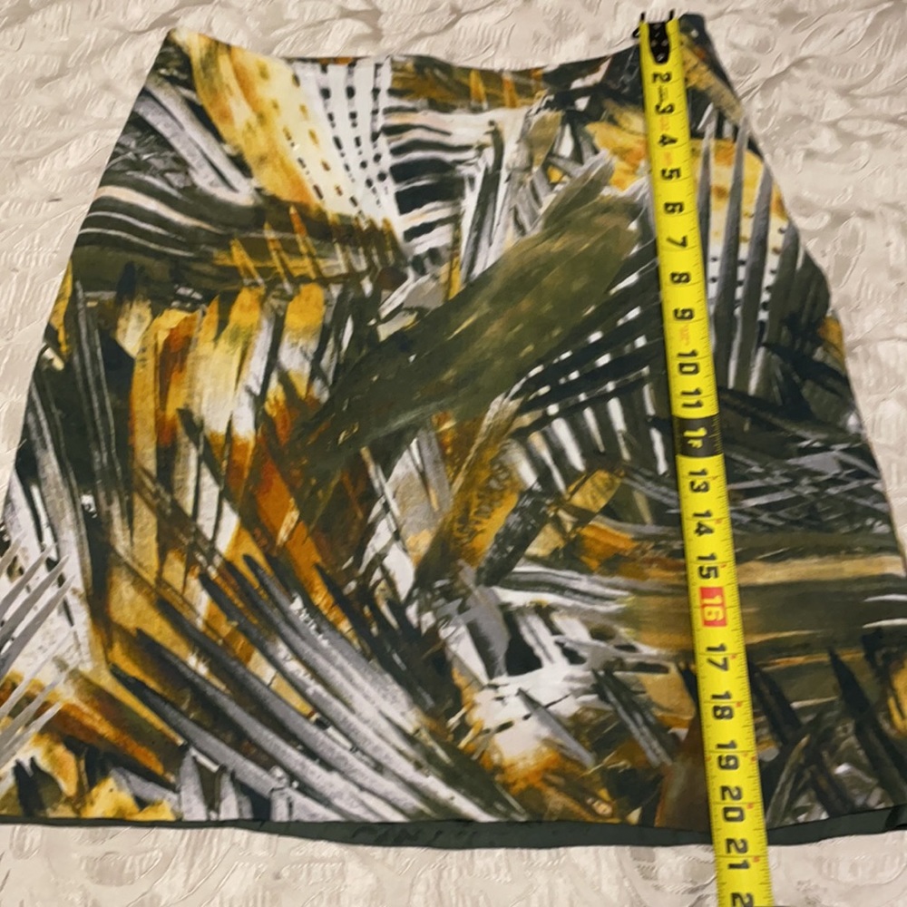Premise Fully Lined Skirt SZ 4 Beautiful Tropical Print with Palm Leaves - Picture 8 of 10